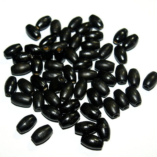Dřevěné korálky - válečky 6 x 10 mm (cena 100ks)