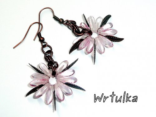 Naušnice " Pink small marguaritas " — foto 1