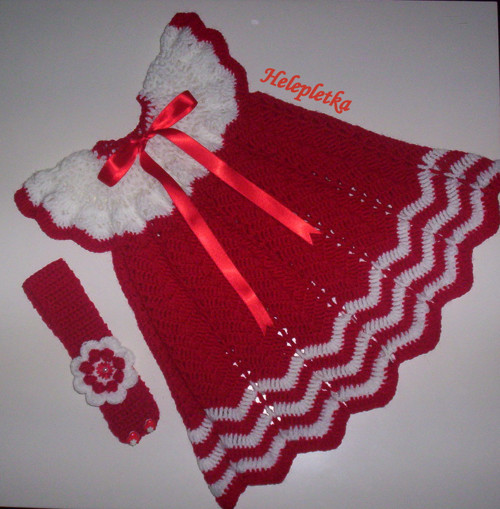 Háčkované šatičky a čelenka — foto 1