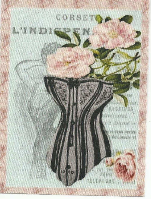 Bavlněná látka - panel 12 x 16,5 cm