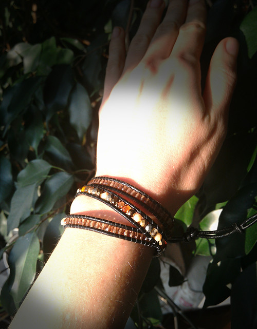 Stylový náramek இ 3 otočky இ handmade