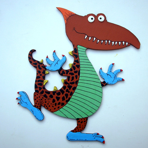 Křepčící dinosaurus hnědostrakatý... D1524