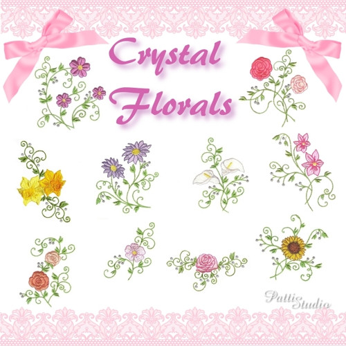 Vyšívací vzory Crystal Florals — foto 1