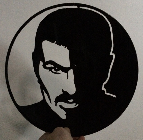 George Michael portrét vyřezáno do gramodesky — foto 1