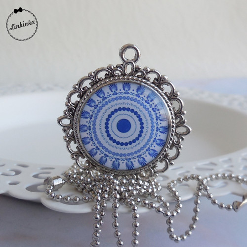 Porcelánky modré - medailonek — foto 1
