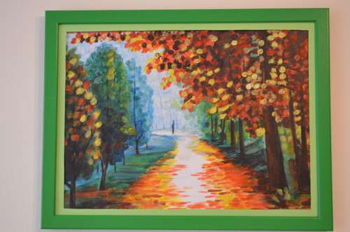 Podzimní cesta 33x40 — foto 1