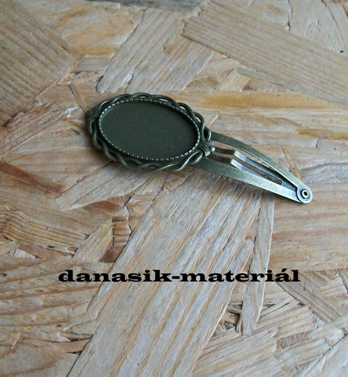 Bronzová Sponka Do Vlasů "Cvakačka" - S Lůžkem