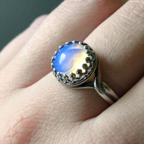 Opalite & Silver Ag 925 / Strieborný prsteň — foto 1
