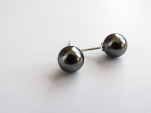 Náušnice - DARK GREY Swarovski — foto 1