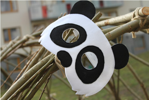 Maska z plsti - panda — foto 1