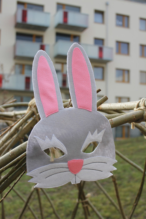 Maska z plsti - zajíc — foto 1