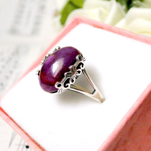 Ruby & Ornaments Silver Ag 925 / Prsteň s rubínom