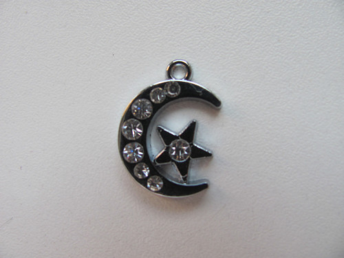 Přívěsek "moon & star" 20x14 - s kamínky