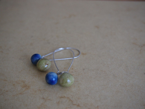 Keramické náušnice - kuličky — foto 1