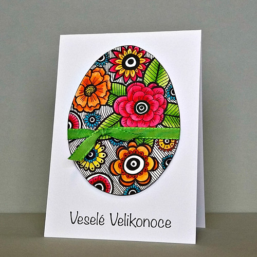 VELIKONOČNÍ přání Zentangle I. — foto 1