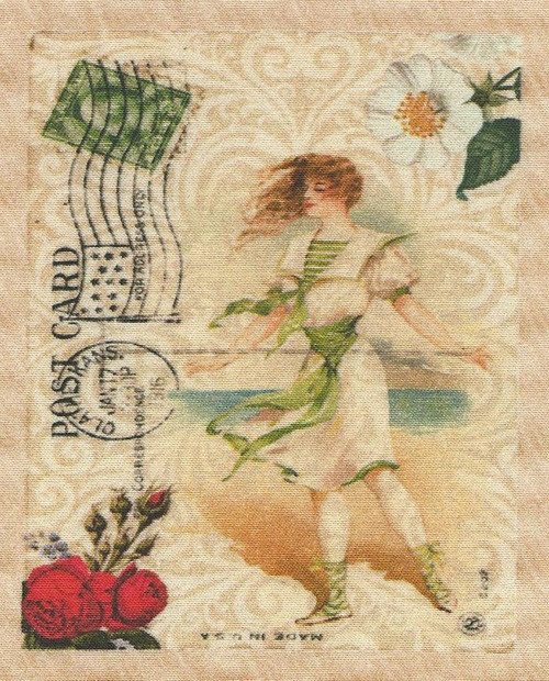 Bavlněná látka - panel 8 x 10 cm