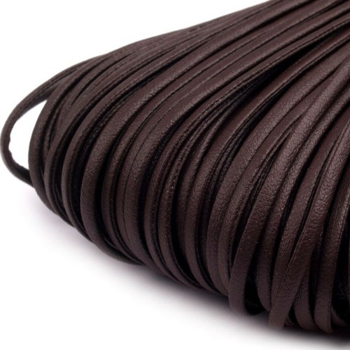 Šňůra plochá, hnědá, 1x2,5 mm (1m)