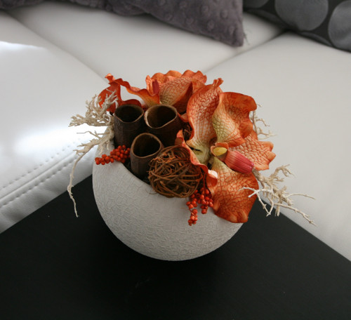 Koule s orchidejemi v cihlové — foto 1