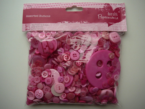 Plastové knoflíky 250 g 6 - 0,8 cm