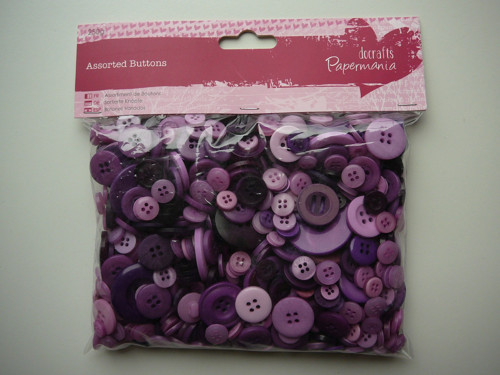 Plastové knoflíky 250 g 2,7 - 0,8 cm