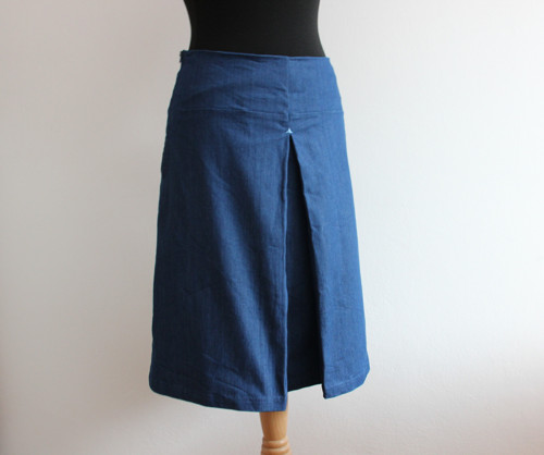 Modrá jeans sukénka pro "letušku" — foto 1