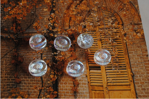 Skleněné knoflíky čiré 6ks — foto 1