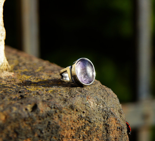 Nerezový prsten....." Mauve " — foto 1