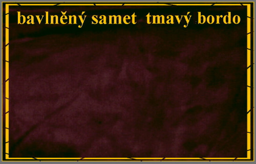 Samet - zbytek sametu - bordo 140x40 — foto 1