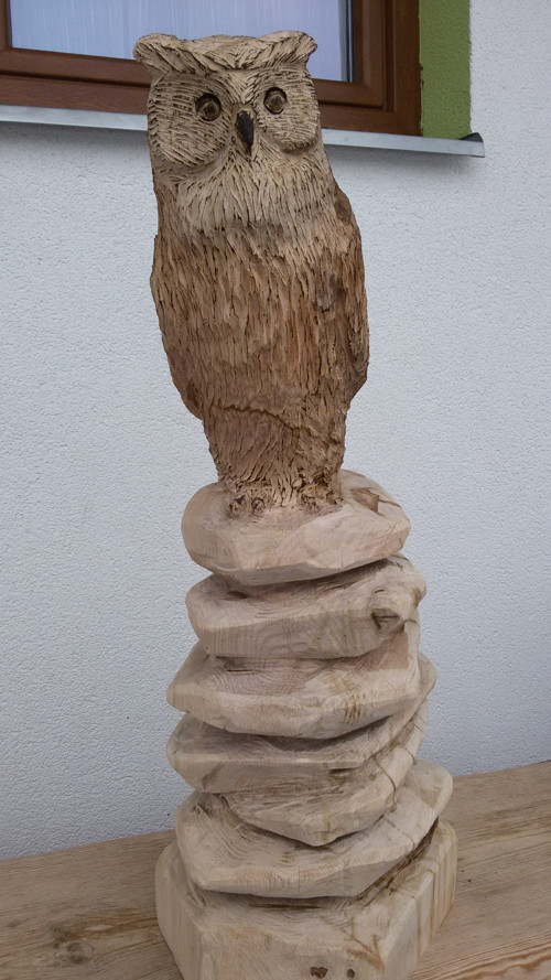 Dřevěná socha "SOVA" — foto 1