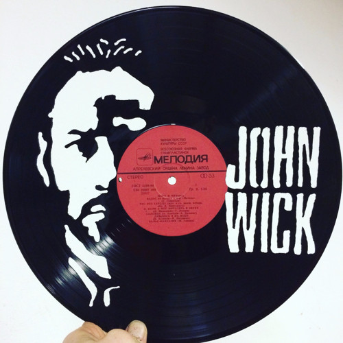 Gramodeska portrét Keanu Reeves John Wick — foto 1