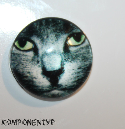 Skleněný kabošon 20 mm, puma