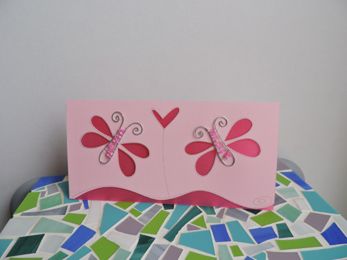 Motýlci - přáníčko10x20cm...