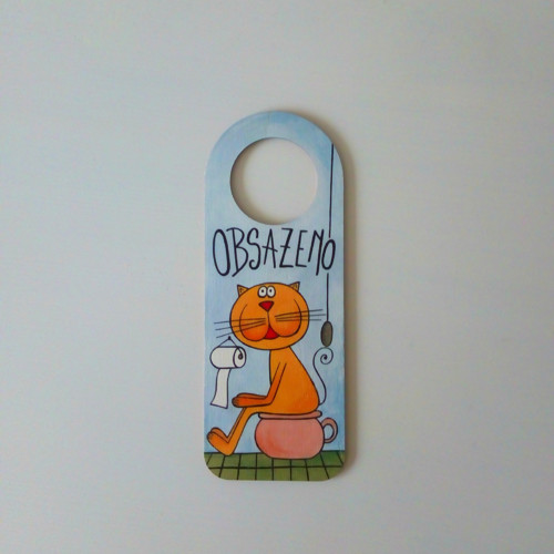 Závěs na kliku - WC - obsazeno/volno — foto 1