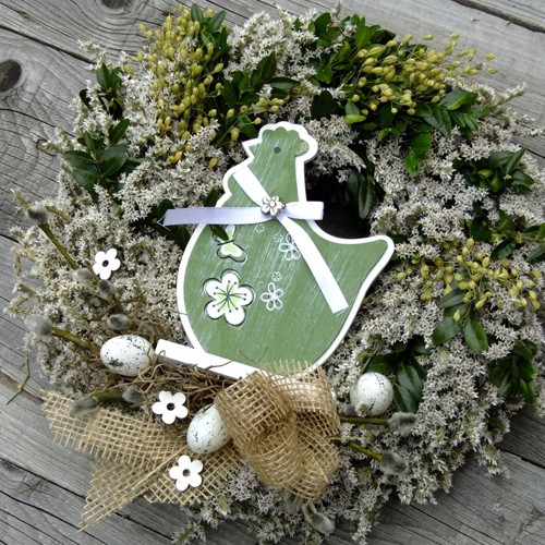 Velikonoční věnec - Buxus - Zelená slepička — foto 1