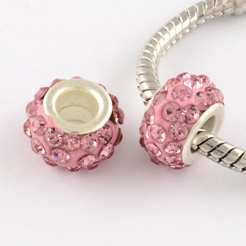 Korálky Schamballa pr.11-12mm (2ks) - rosé