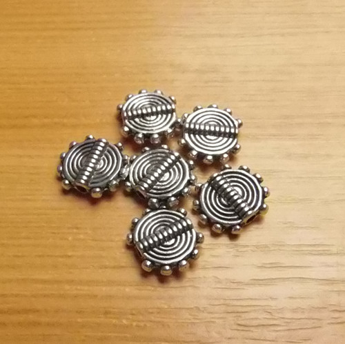 Mezidíl - 10x8,5mm - platina - kov
