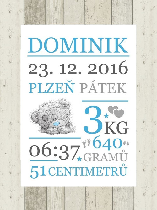 Plakát - dekorace do dětského pokoje
