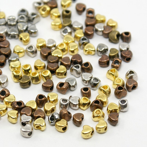Mini srdíčko 4x4mm (50ks) - mix — foto 1