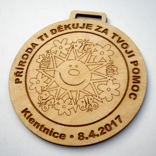 MEDAILE na přání "PŘÍRODA TI DĚKUJE"...