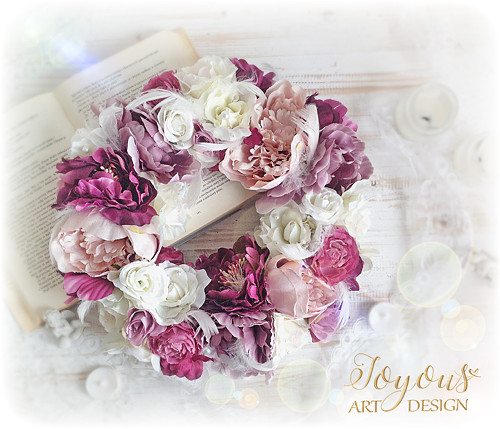 Romantický shabby chic věnec — foto 1