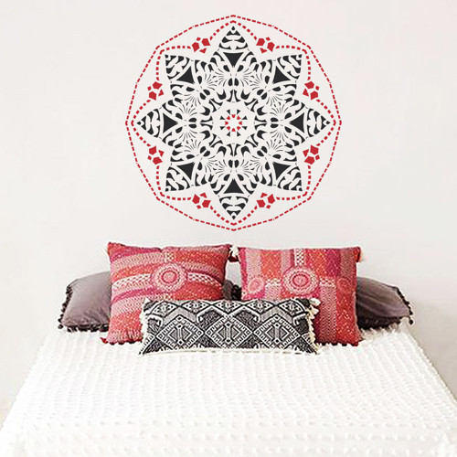 Samolepka na zeď - MANDALA hvězda 119