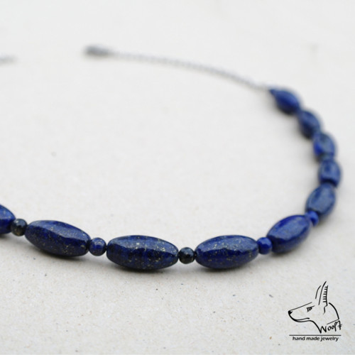 Lazhvard (lapis lazuli) - modrý náhrdelník — foto 1