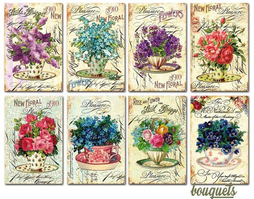 Sada mini papírů "bouquets" — foto 1