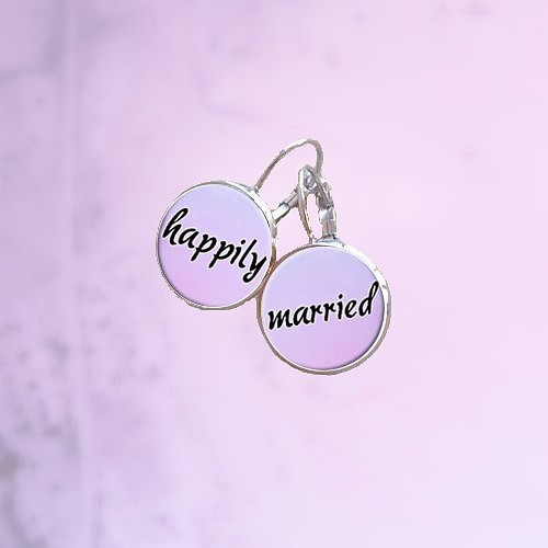 Visací náušnice happily married — foto 1