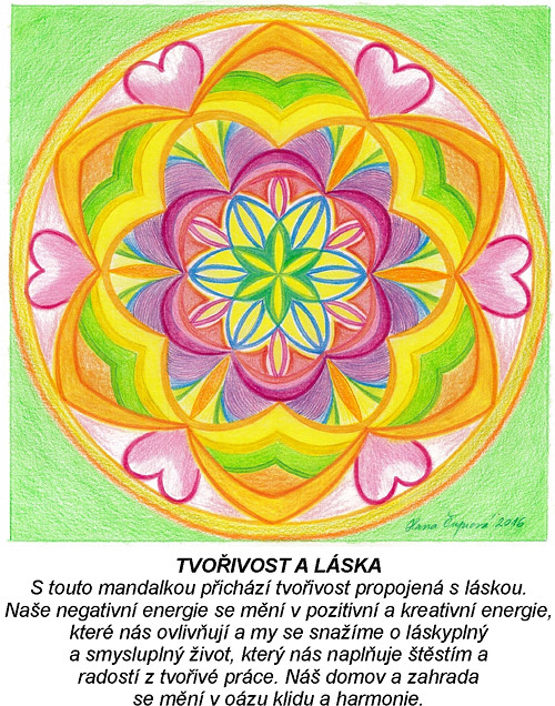 Tvořivost a láska-kartičky 10x13