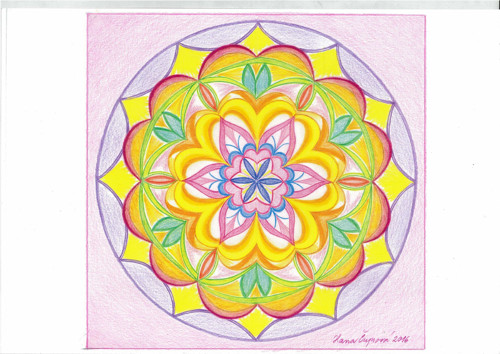 Mandala-Květ ženství