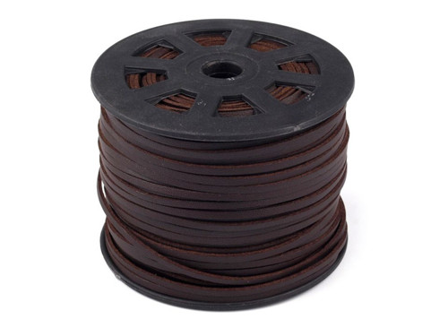 Řemínek eko kůže 2,5mm hnědá, 1m