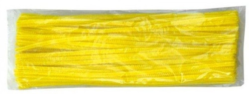 Chlupaté drátky 30 cm, žluté - 100 ks