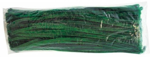 Chlupaté drátky 30 cm, zelené - 100 ks