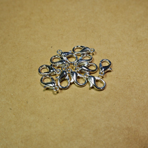 Karabina 12 mm - 10 kusů (stříbrná)